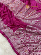Rani Premium Mashru katan Silk Banarasi Saree - All Over Meenakari Skirt