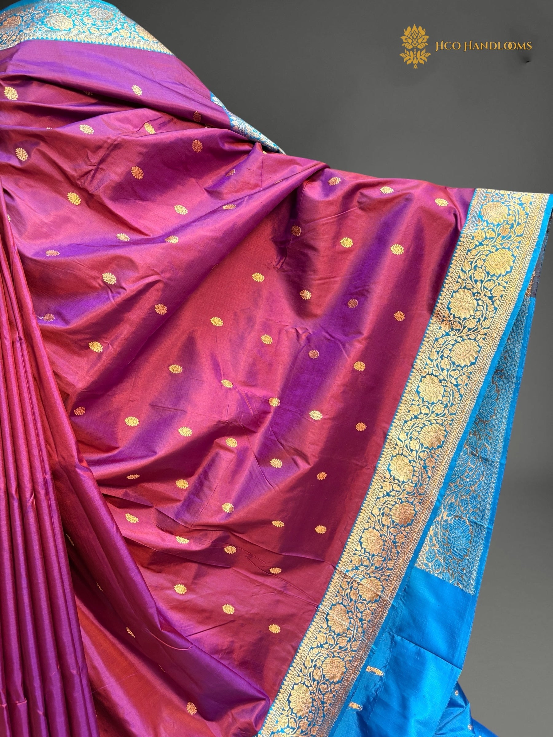 Pure Mango Katan Silk Handloom Banarasi Saree - All Over Kadhua Motifs