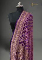Pure Georgette Banarasi Bandhej Handloom Dupatta