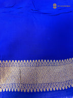 Pure Khaddi Georgette Silk Handloom Banarasi Saree With Zig-Zag Design