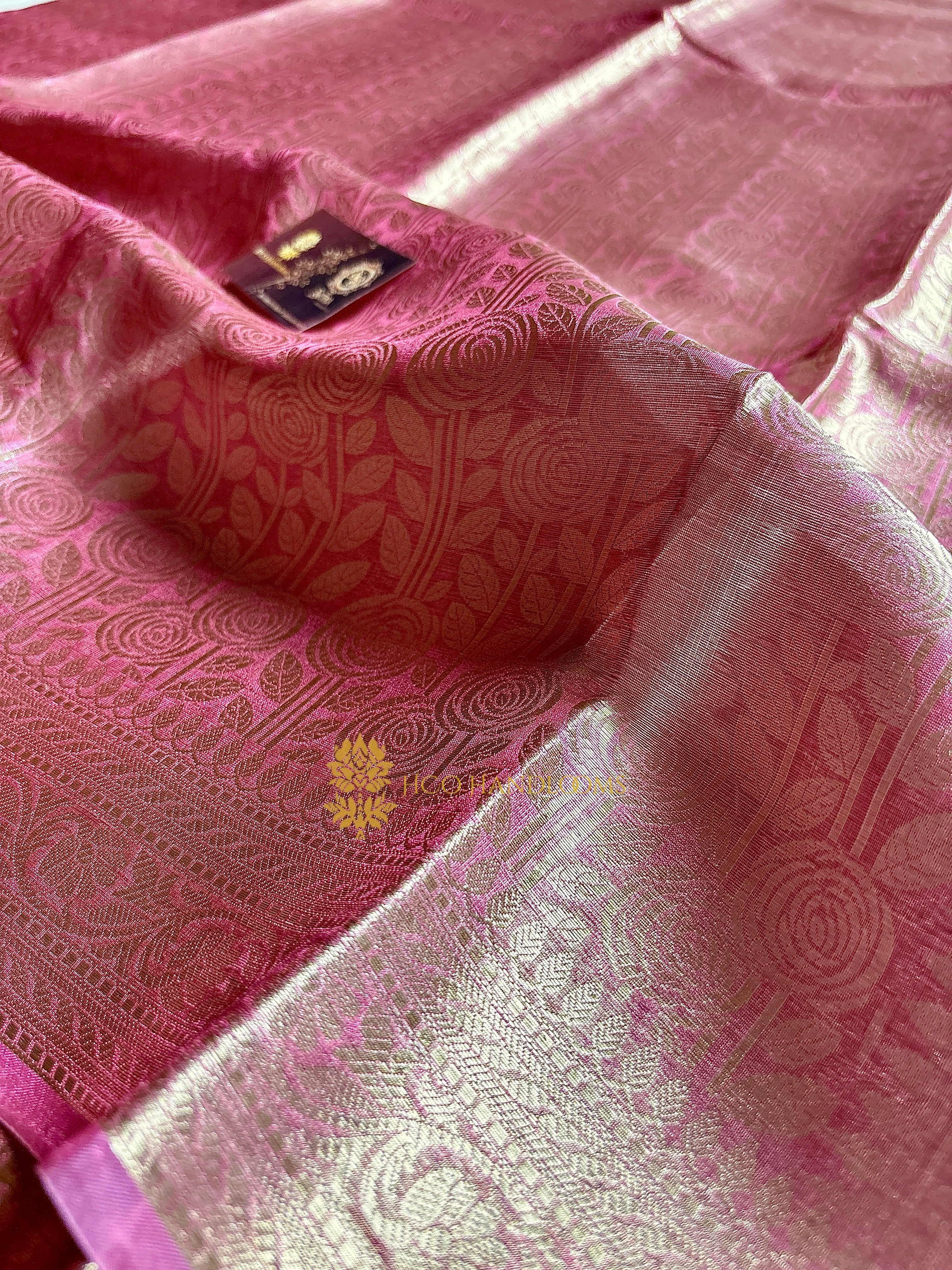 Pure Tissue Silk Tanchui Brocade Handloom Banarasi Saree