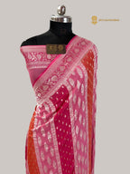 Rangkat Pure Khaddi Georgette Silk Handloom Banarasi Saree - Water Zari