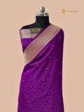 Regal Purple Premium Mashru Katan Silk Banarasi Saree - All Over Tanchui With Motifs