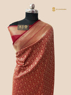 Red Premium Soft Katan Silk Tanchui Brocade Banarasi Saree