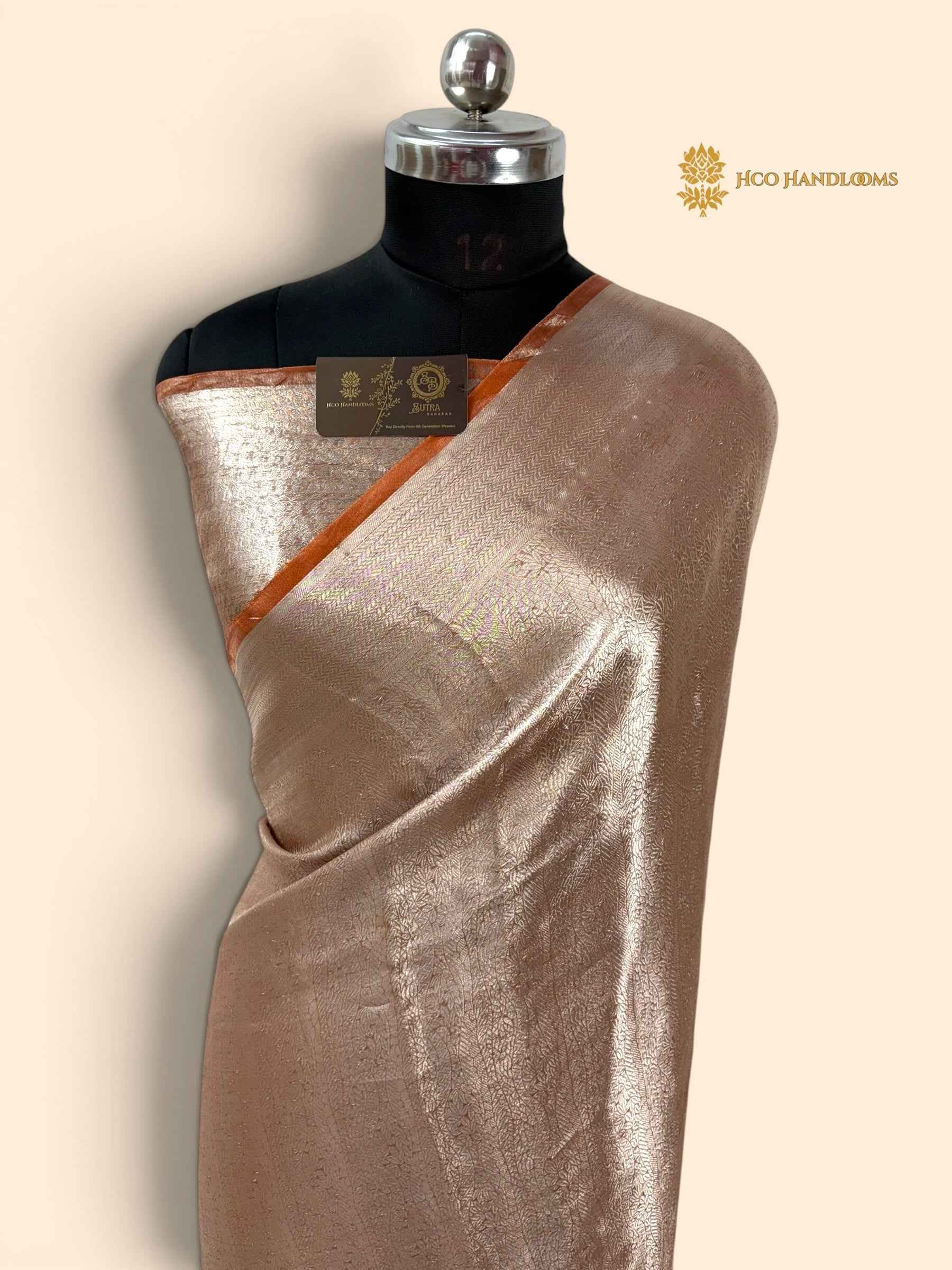Pure Tissue Silk Handloom Banarasi Saree - All Over Tanchui Brocade