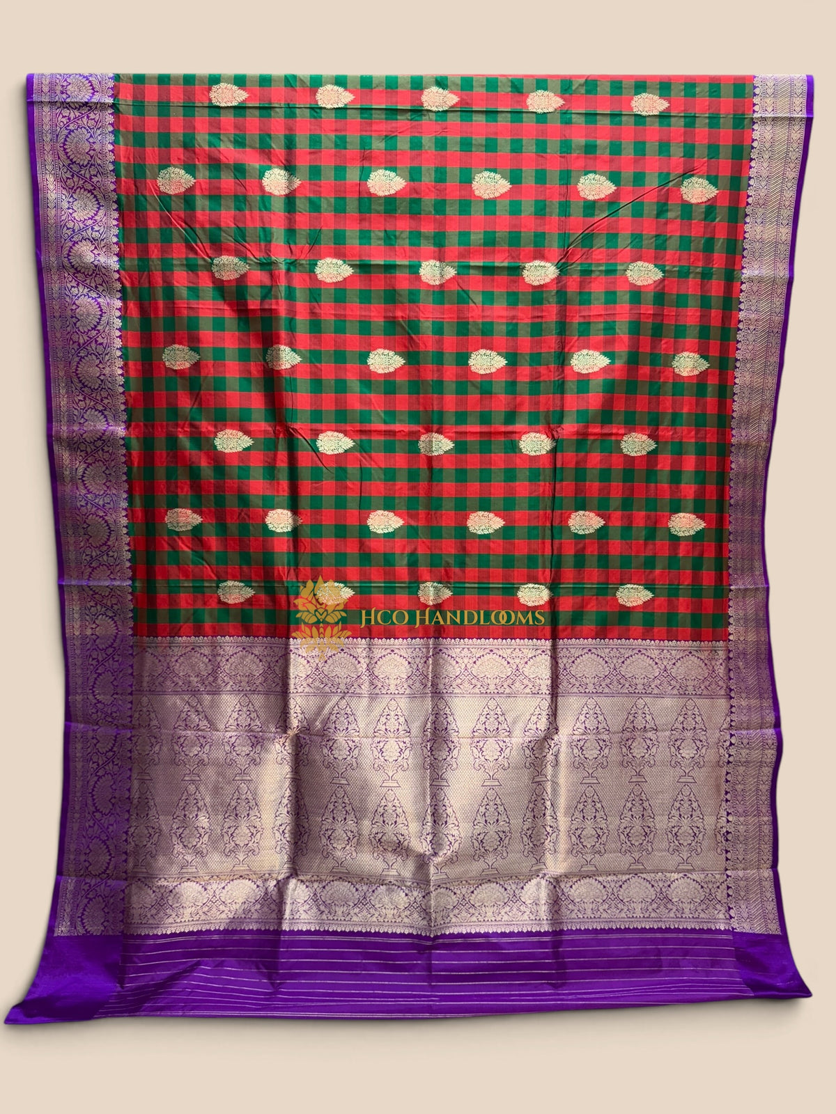 Contrast Pure Katan Silk Handloom Banarasi Saree - Kadhua Motifs