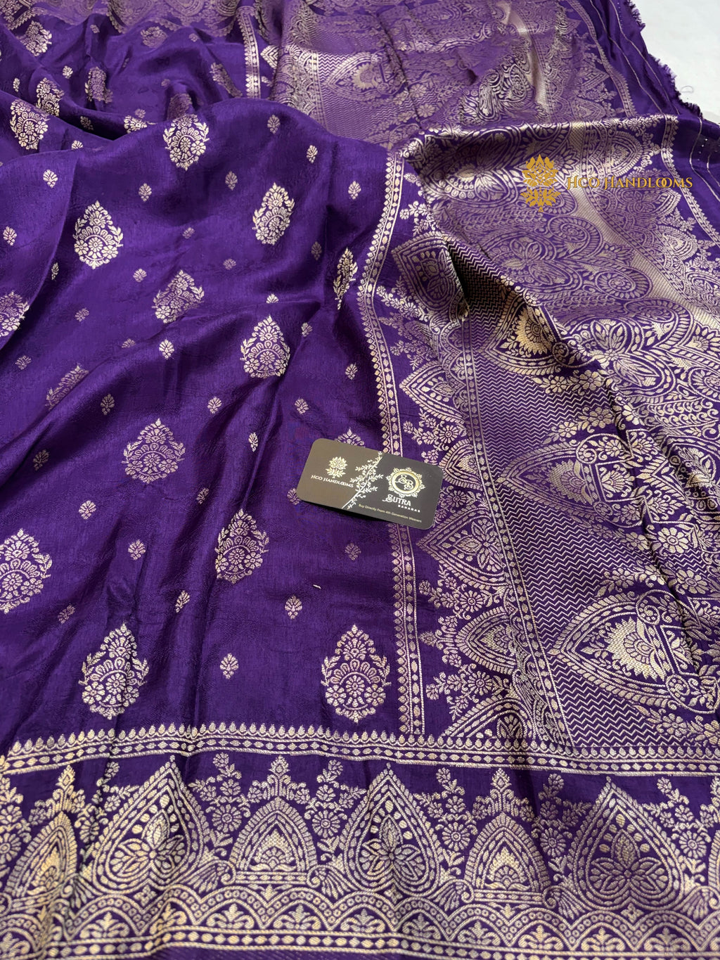 Purple Premium Soft Silk Banarasi Saree - All Over Motifs