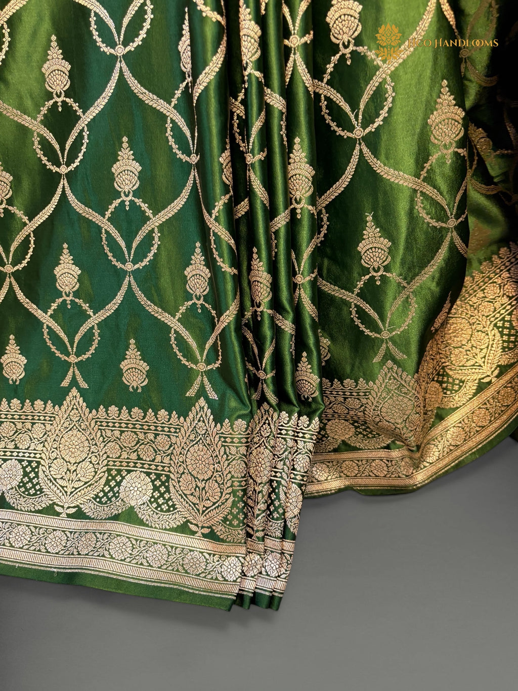 Premium Mashru Katan Silk Banarasi Saree - All Over Jaal Pattern