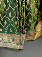 Premium Mashru Katan Silk Banarasi Saree - All Over Jaal Pattern