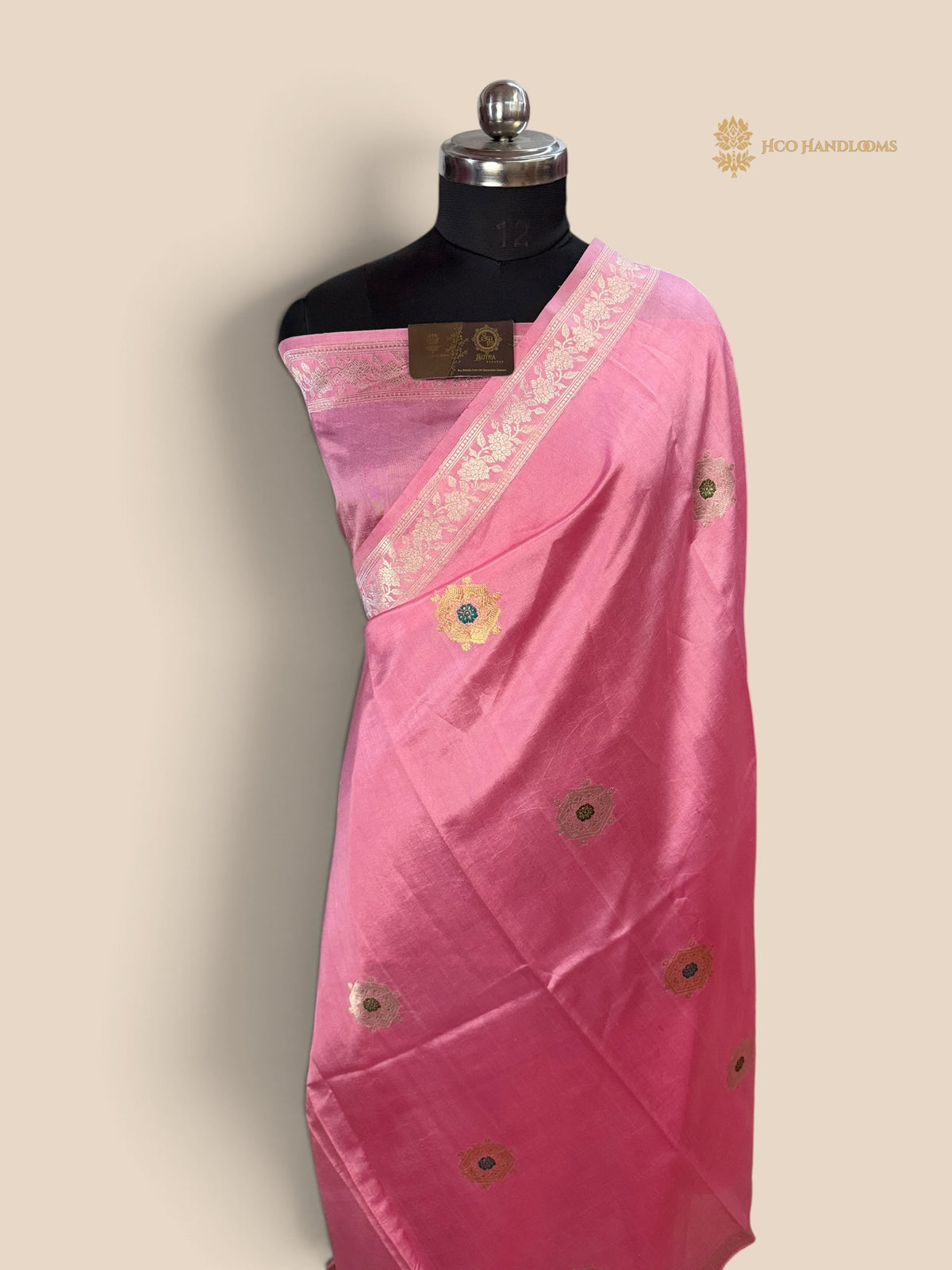 Pink Pure Mango Katan Silk Handloom Banarasi Saree - Meenakari Kadhua Motifs