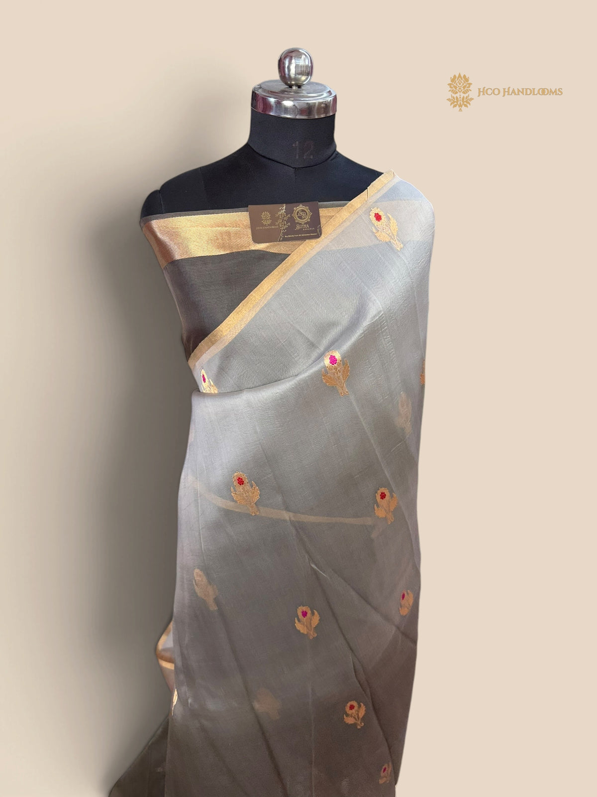 Pure Kora Silk Handloom Banarasi Saree - Meenakari Kadhua Motifs