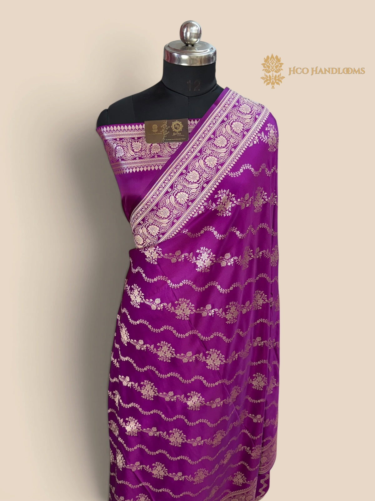 Purple Premium Mashru Katan Silk Banarasi Saree - Lahariya