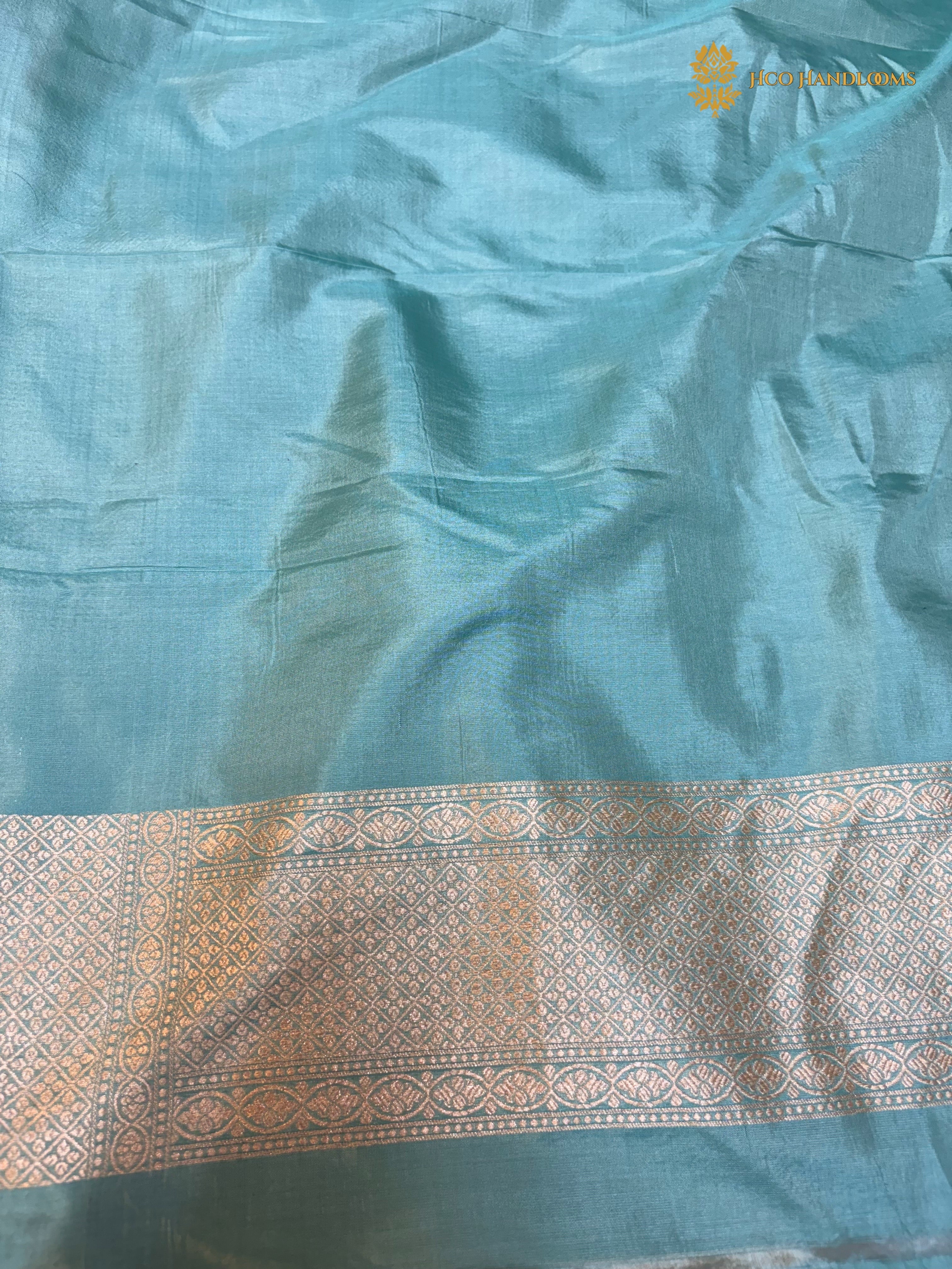 Pure Katan Silk Handloom Banarasi Saree - All Over Meenakari Jangla