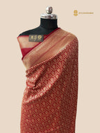 Red Premium Soft Katan Silk Tanchui Brocade Banarasi Saree