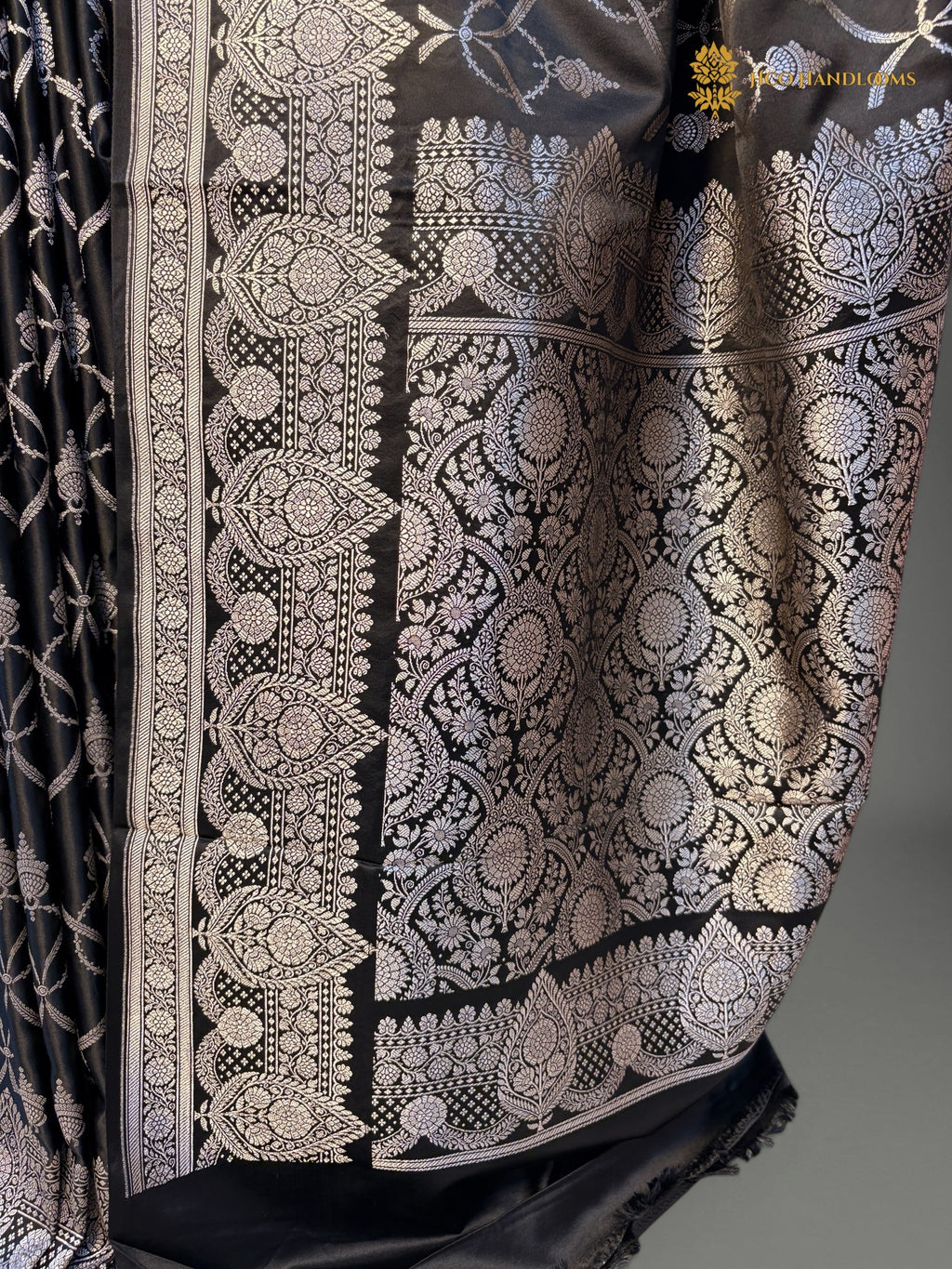 Premium Mashru Katan Silk Banarasi Saree - All Over Jaal Pattern