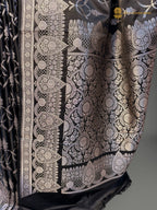 Premium Mashru Katan Silk Banarasi Saree - All Over Jaal Pattern