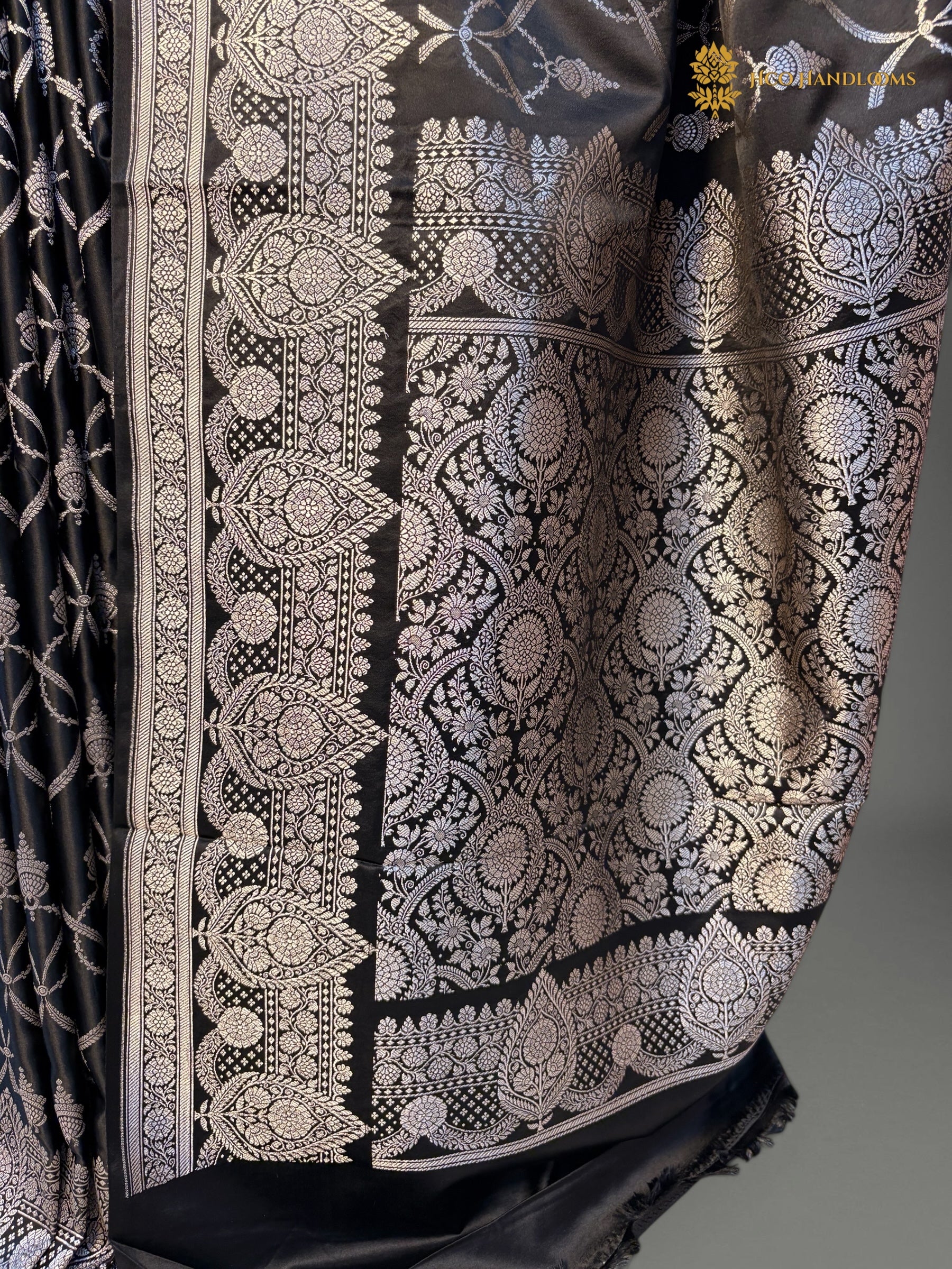 Premium Mashru Katan Silk Banarasi Saree - All Over Jaal Pattern