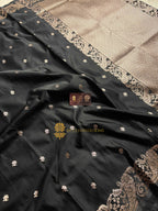 Premium Mashru Katan Silk Banarasi Saree With Floral Motifs