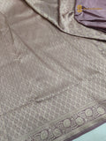 Regal Pastel Lavender Pure Katan Silk Handloom Banarasi Saree - Paisley Tanchui Brocade