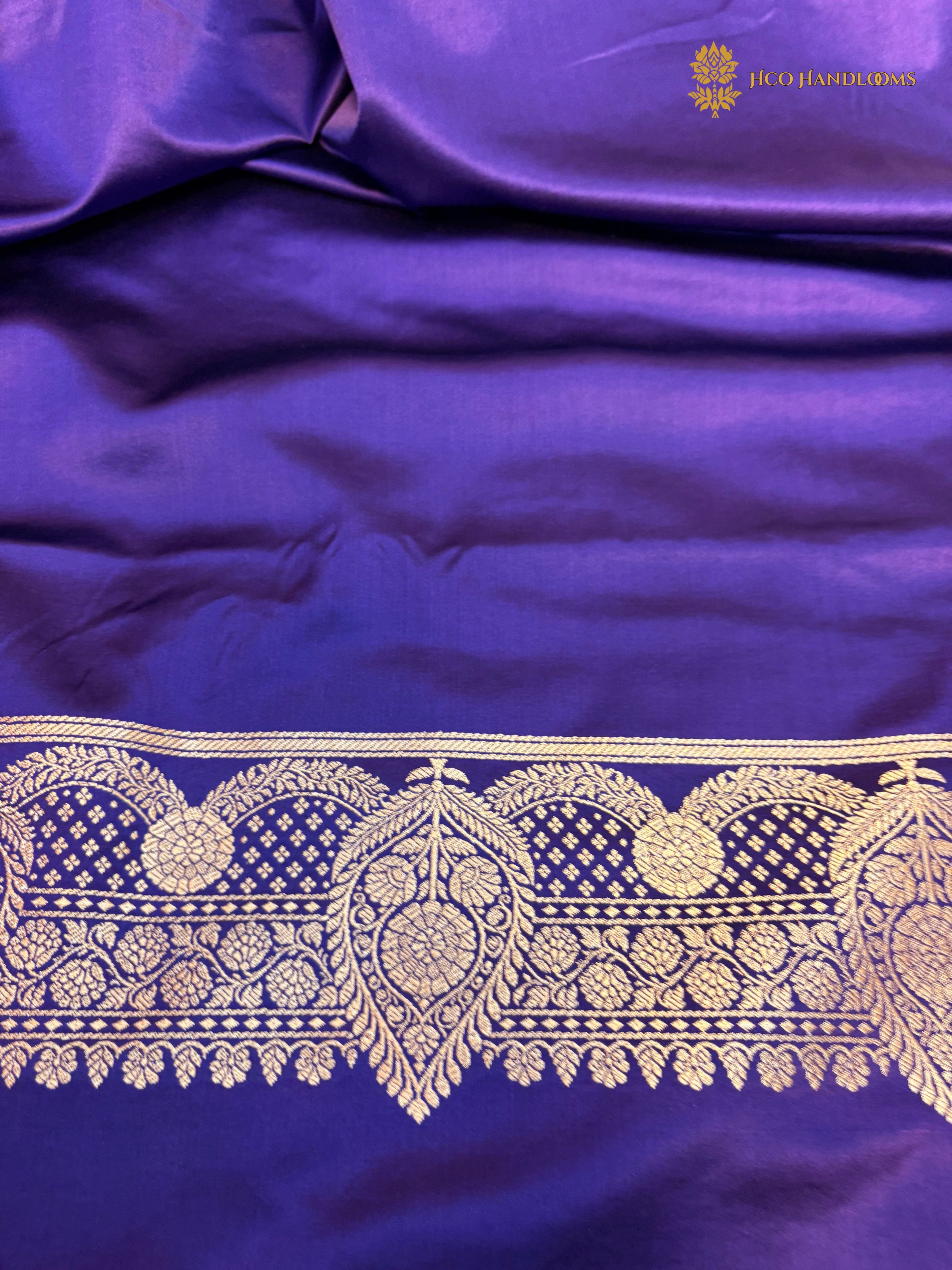 Premium Mashru Katan Silk Banarasi Saree - All Over Jaal Pattern