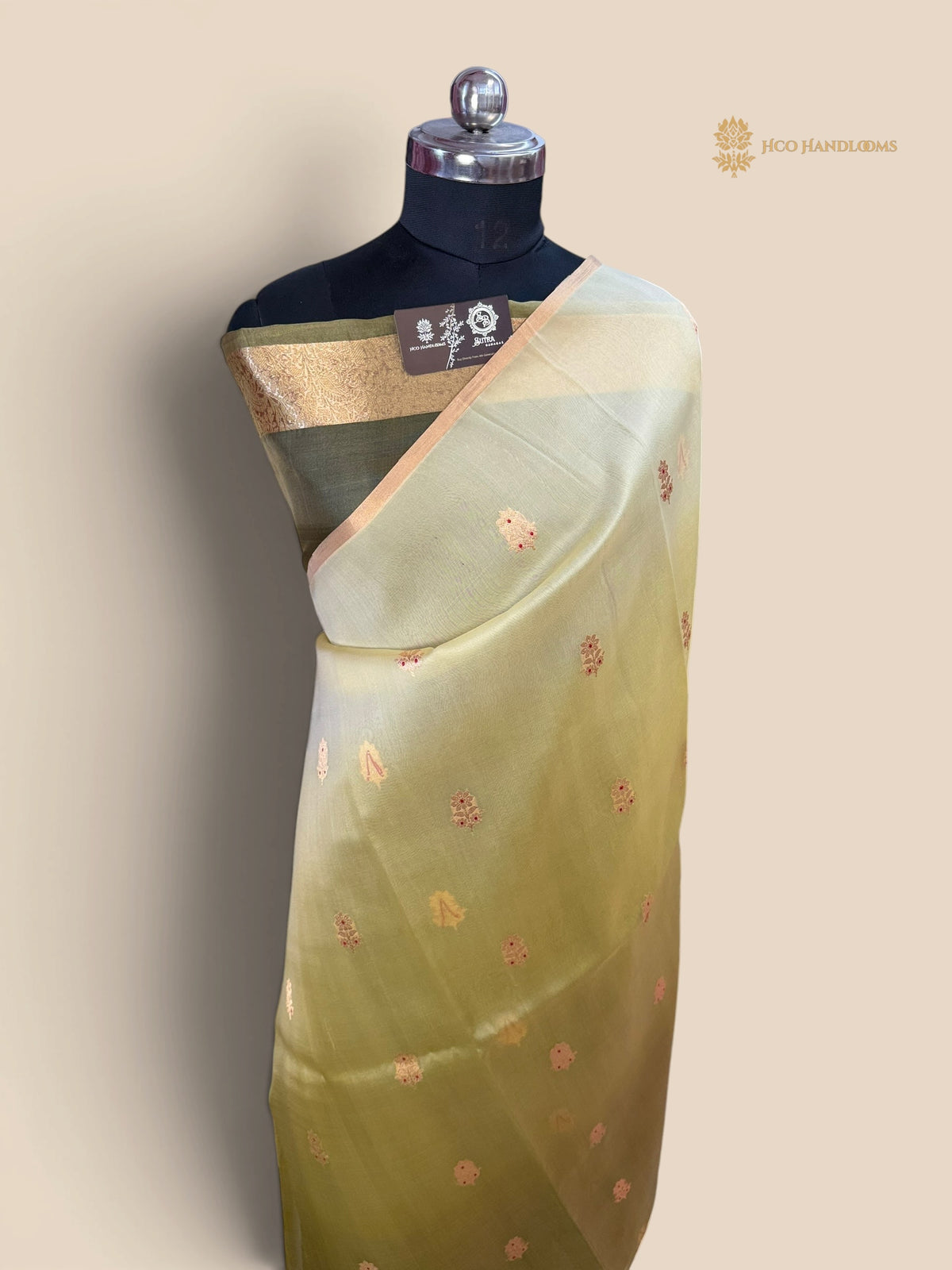 Pure Kora Silk Handloom Banarasi Saree - Meenakari Kadhua Motifs