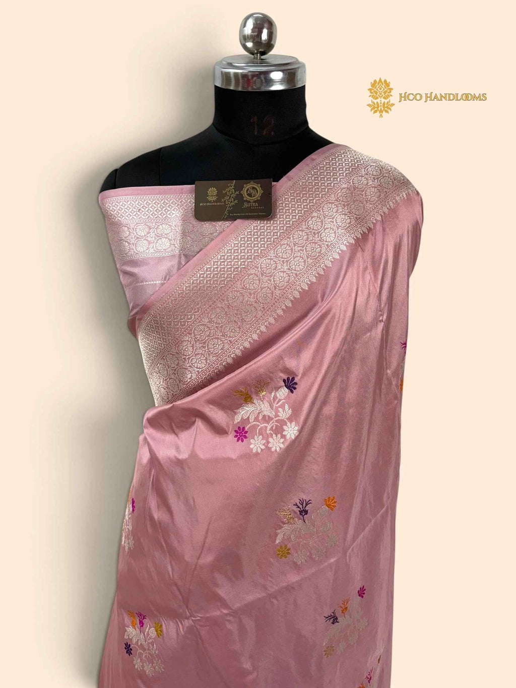 Pure Katan Silk Handloom Banarasi Saree - All Over Kadhua Meenakari Motifs