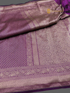 Purple Premium Soft Katan Silk Tanchui Brocade Banarasi Saree
