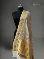 Pure Georgette Meenakari Banarasi Handloom Dupatta