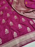 Regal Rani Pure Katan Silk Handloom Banarasi Saree - All Over Floral Motifs
