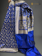 Regal Pure Katan Silk Handloom Banarasi Saree - All Over Jaal Work