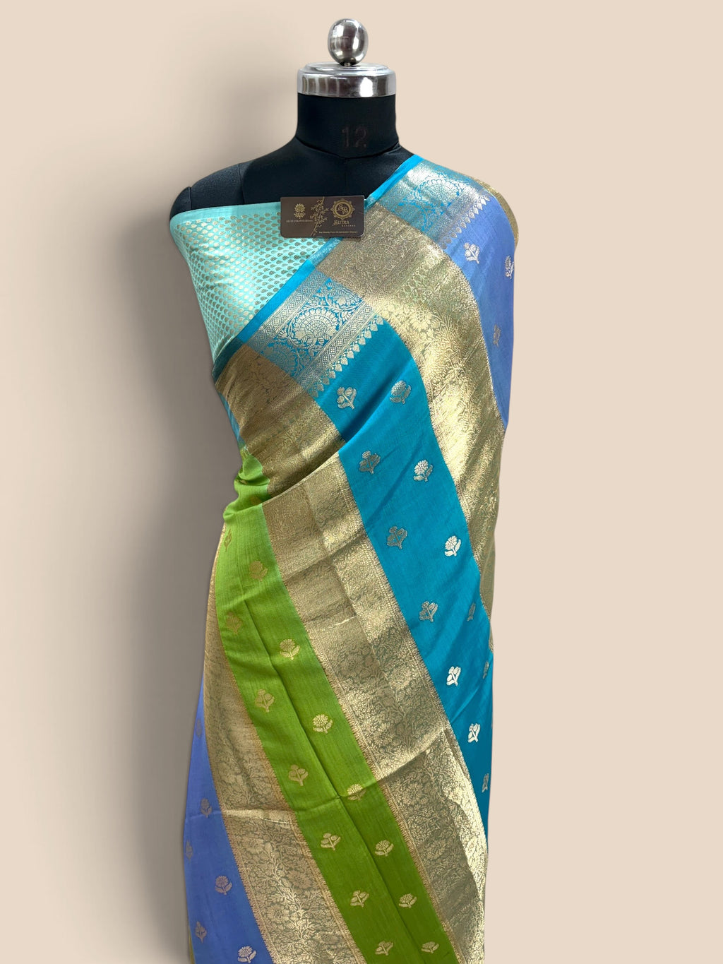 Pure Chiniya Silk Handloom Banarasi Saree - Dual Design