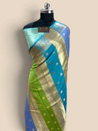 Pure Chiniya Silk Handloom Banarasi Saree - Dual Design