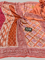 Rangkat Pure Khaddi Georgette Silk Handloom Banarasi Saree - Water Zari