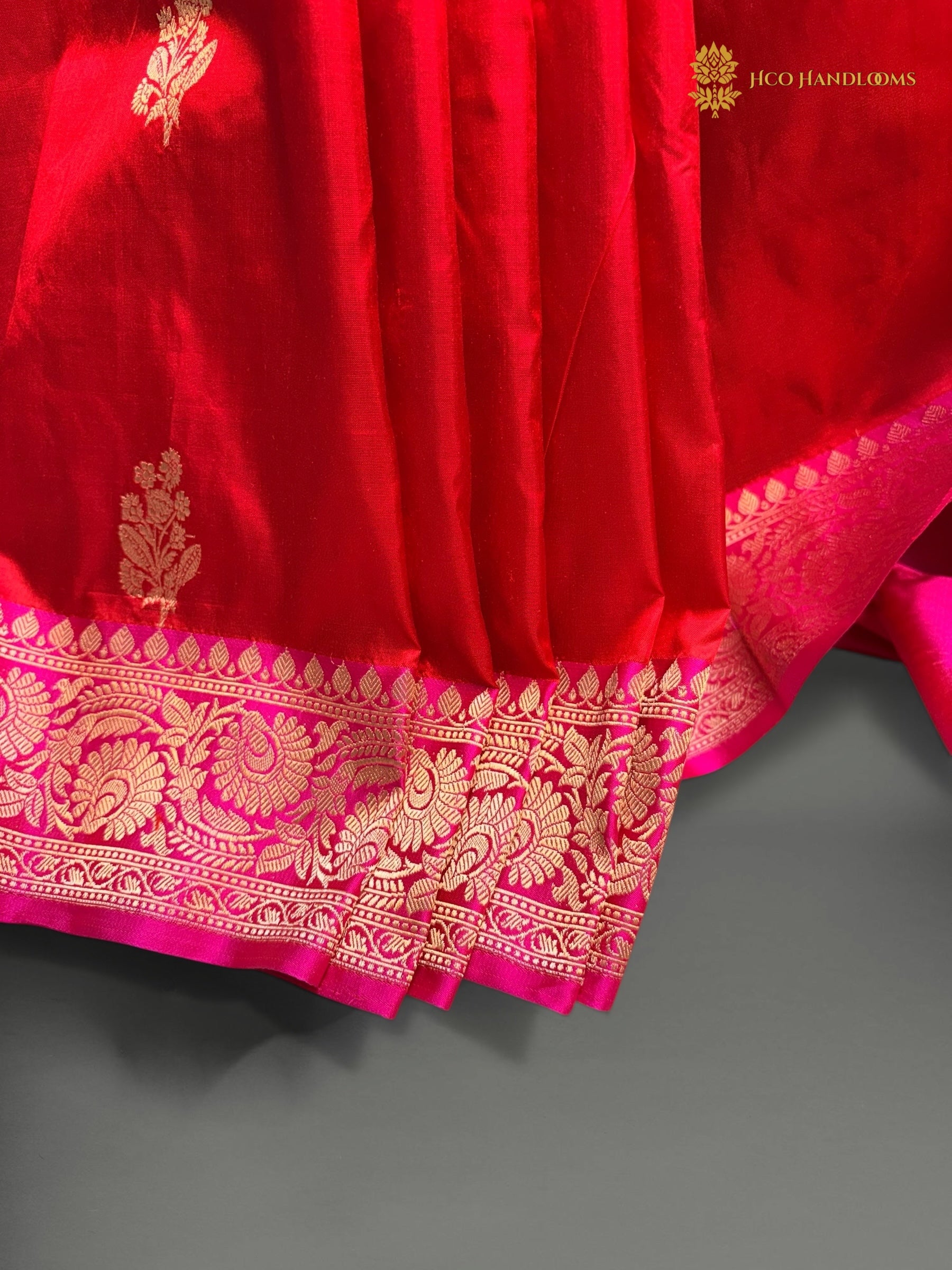 Pure Mango Katan Silk Handloom Banarasi Saree - All Over Kadhua Motifs