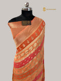 Rangkat Pure Khaddi Georgette Silk Handloom Banarasi Saree - Water Zari