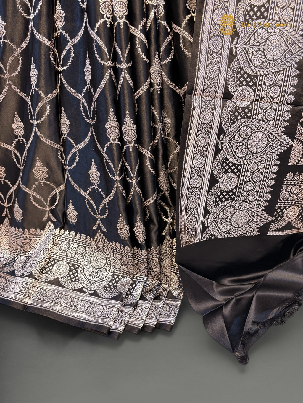 Premium Mashru Katan Silk Banarasi Saree - All Over Jaal Pattern