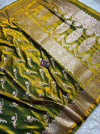 Premium Mashru Katan Silk Jangla Banarasi Saree