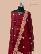 Pure Kora Silk Handloom Banarasi Dress Material