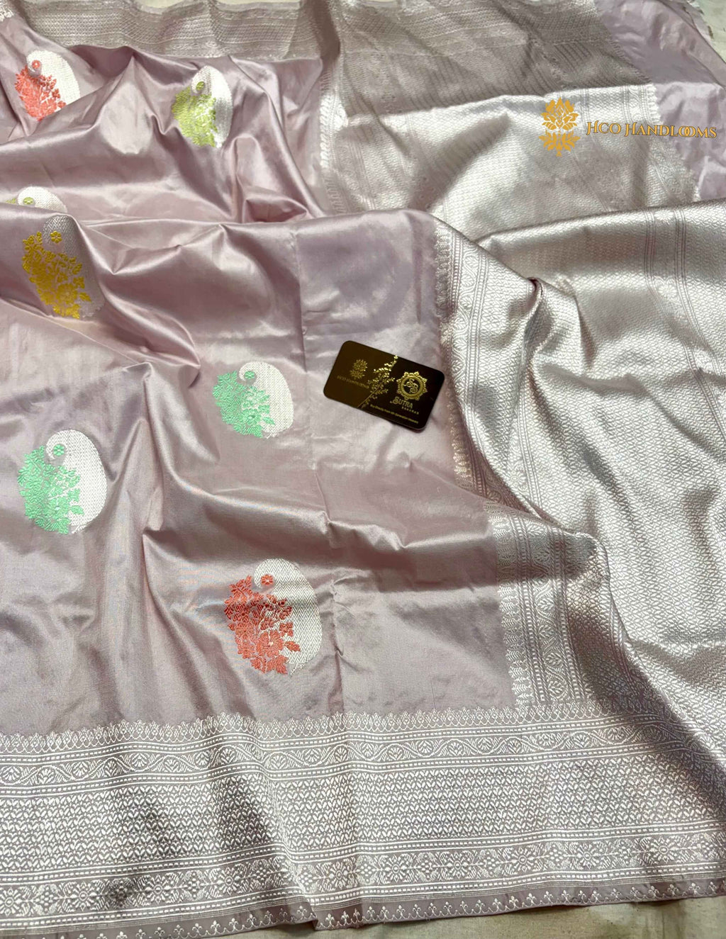Pure Katan Silk Handloom Banarasi Saree - All Over Meenakari Motifs