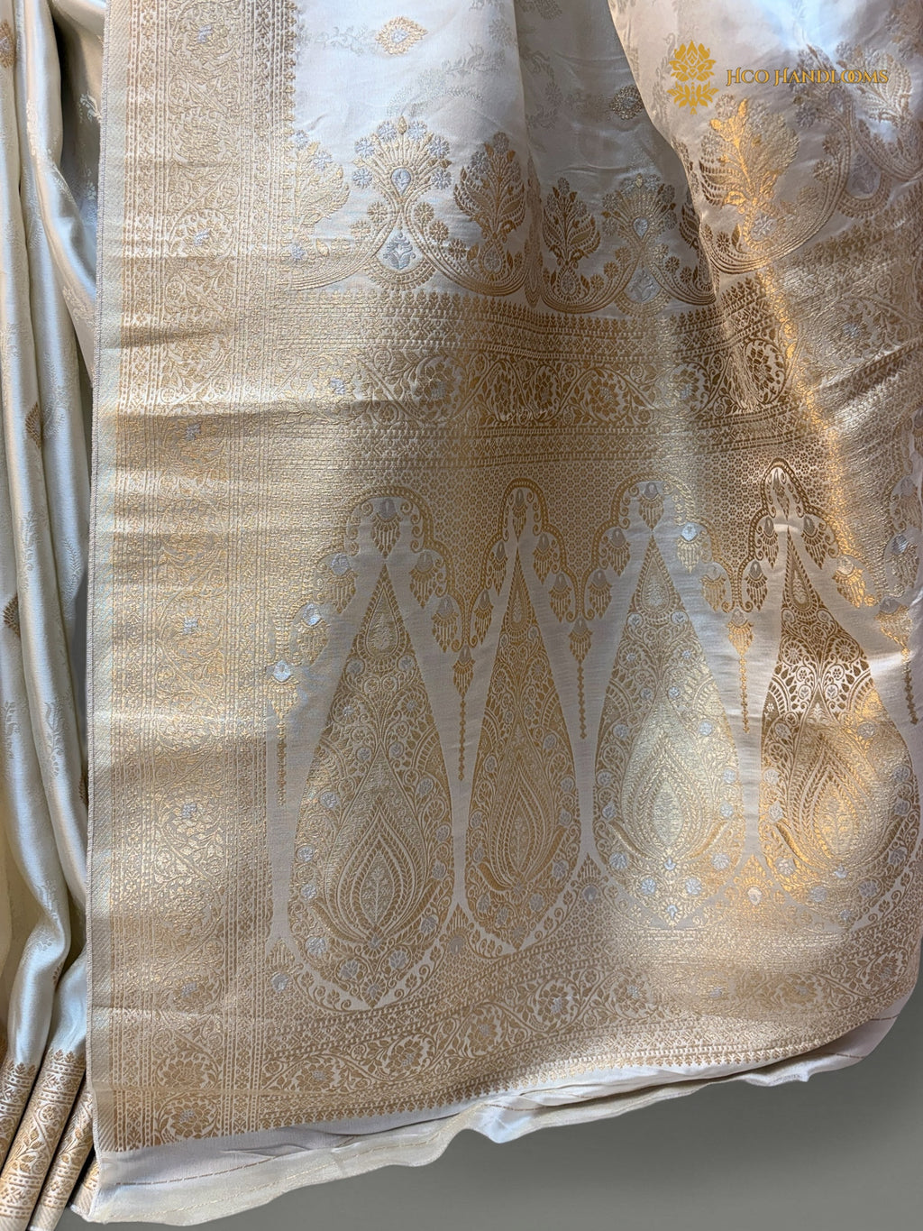 Pure Mashru Crepe Silk Banarasi Saree - All Over Motifs
