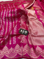 Pure Katan Silk Handloom Banarasi Saree - All Over Kadhua Jangla Work