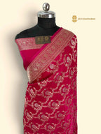 Premium Mashru Katan Silk Banarasi Saree - All Over Jangla