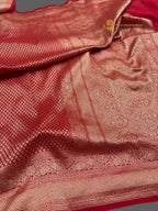 Red Premium Soft Katan Silk Tanchui Brocade Banarasi Saree