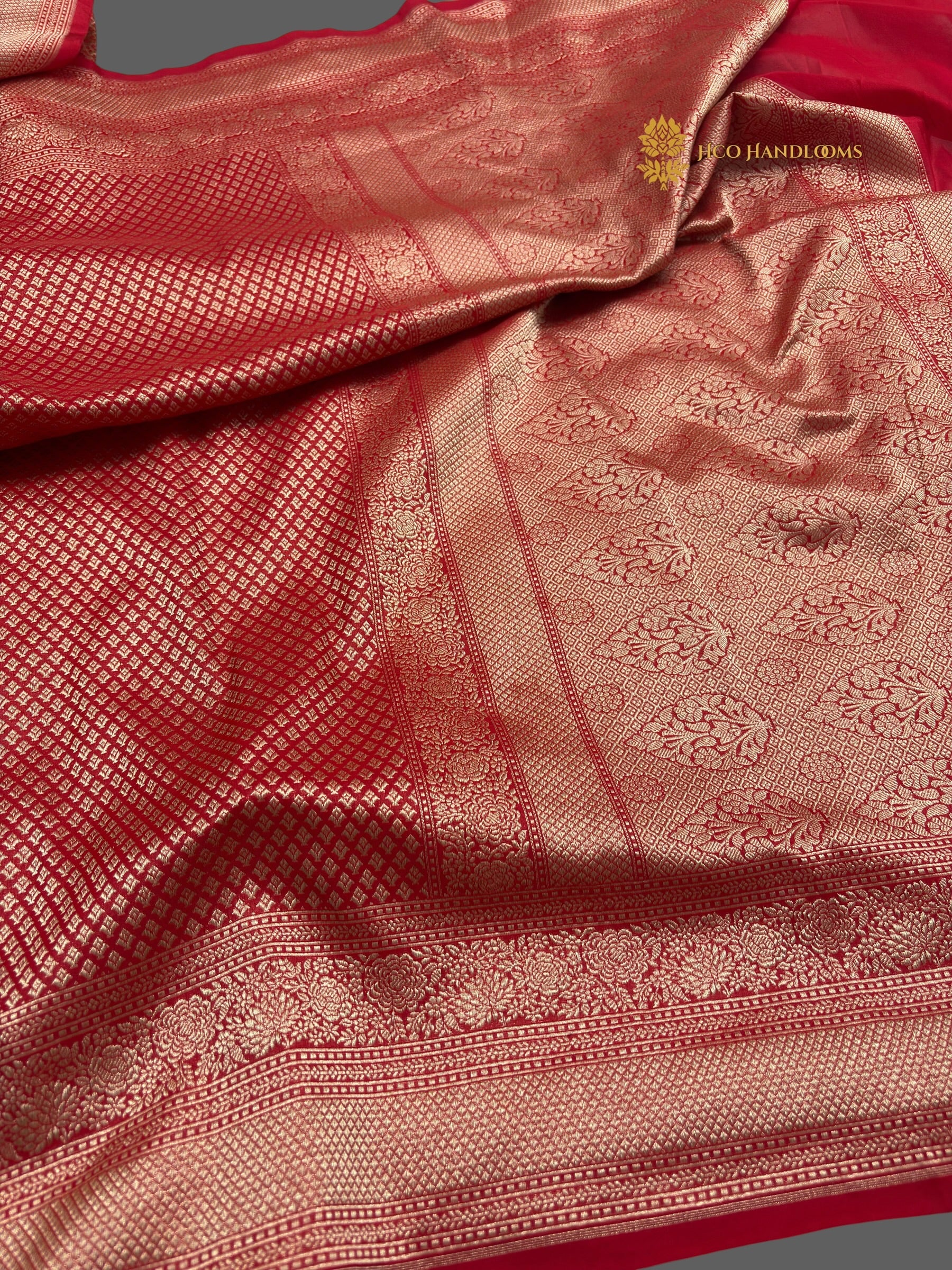 Red Premium Soft Katan Silk Tanchui Brocade Banarasi Saree
