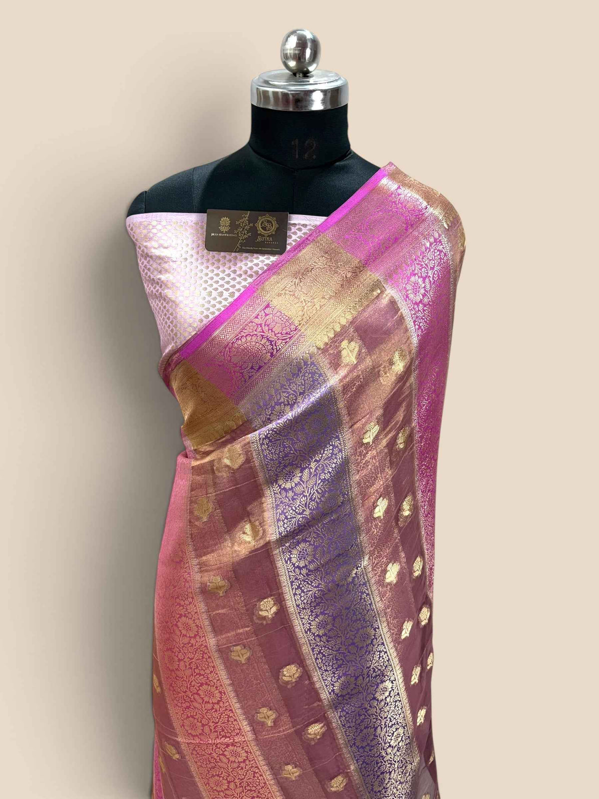 Pure Tissue Silk Handloom Banarasi Saree - Dual Design