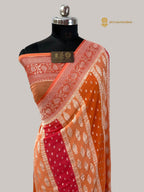 Rangkat Pure Khaddi Georgette Silk Handloom Banarasi Saree - Water Zari