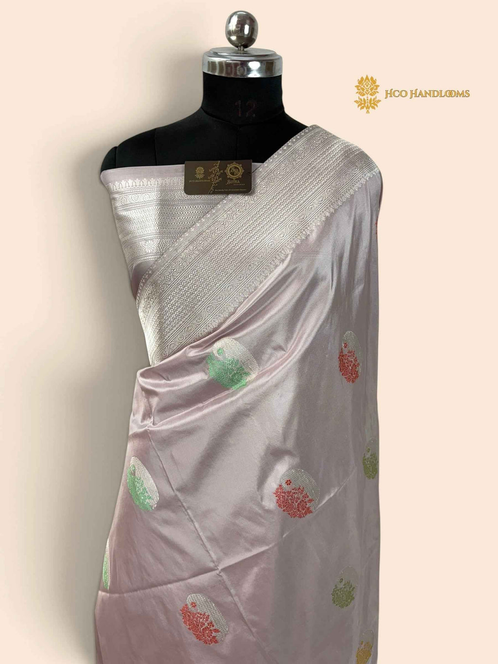 Pure Katan Silk Handloom Banarasi Saree - All Over Meenakari Motifs