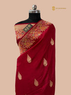 Pure Mango Katan Silk Handloom Banaras Saree - All Over Kadhua Motifs
