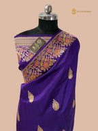Pure Mango Katan Silk Handloom Banarasi Saree - All Over Kadhua Motifs