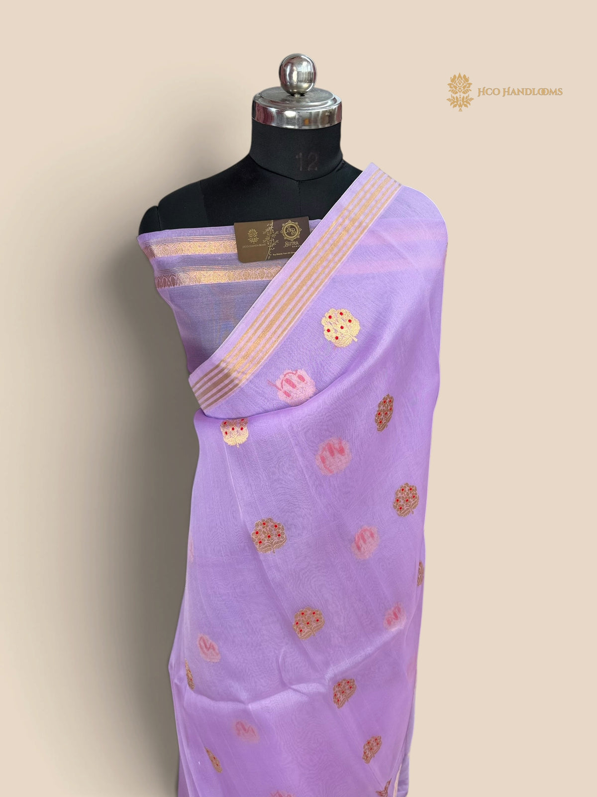 Pure Kora Silk Handloom Banarasi Saree - Meenakari Kadhua Motifs